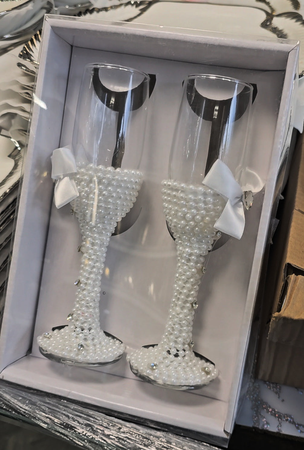 Beaded wine glass