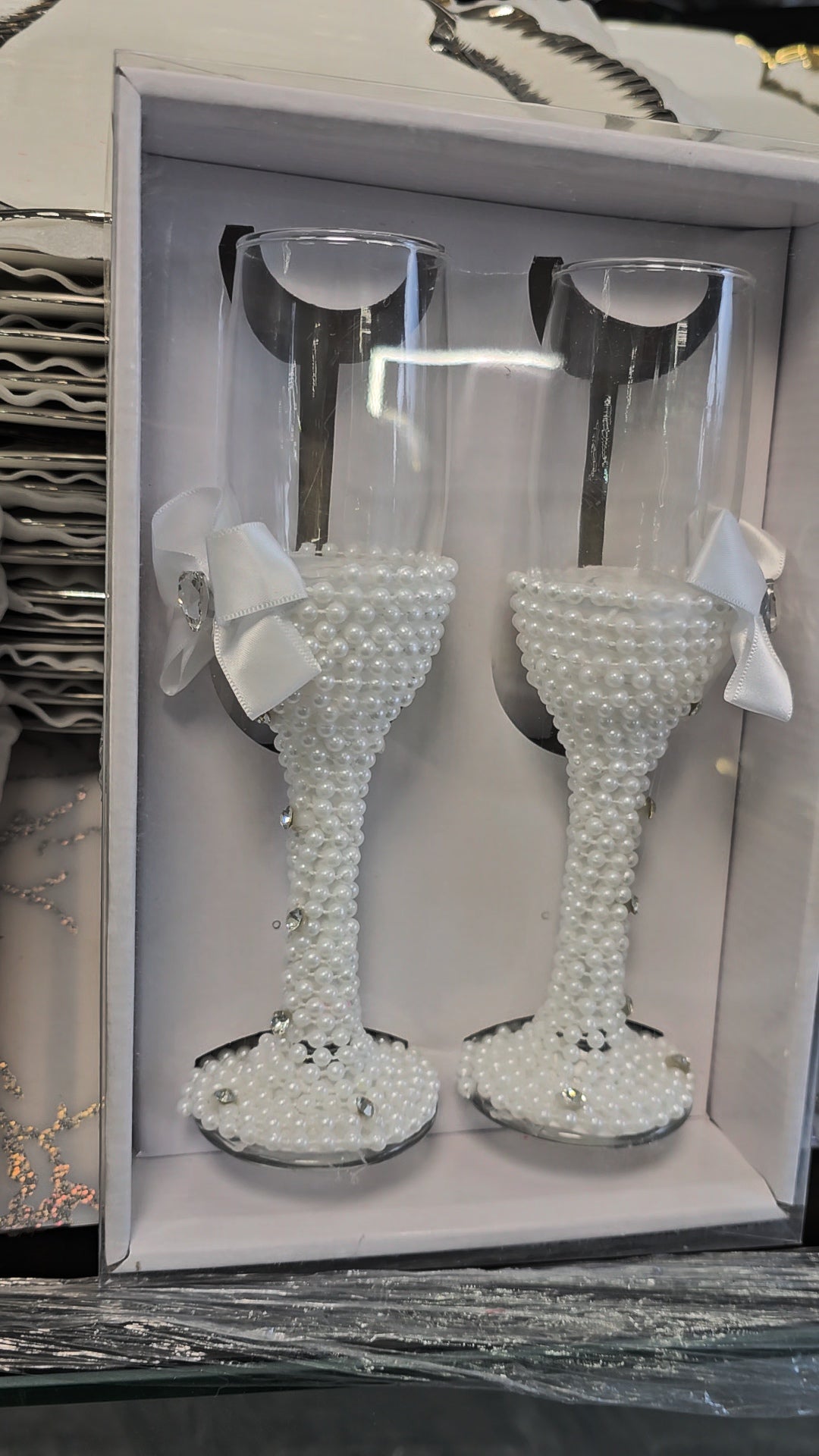 Beaded wine glass