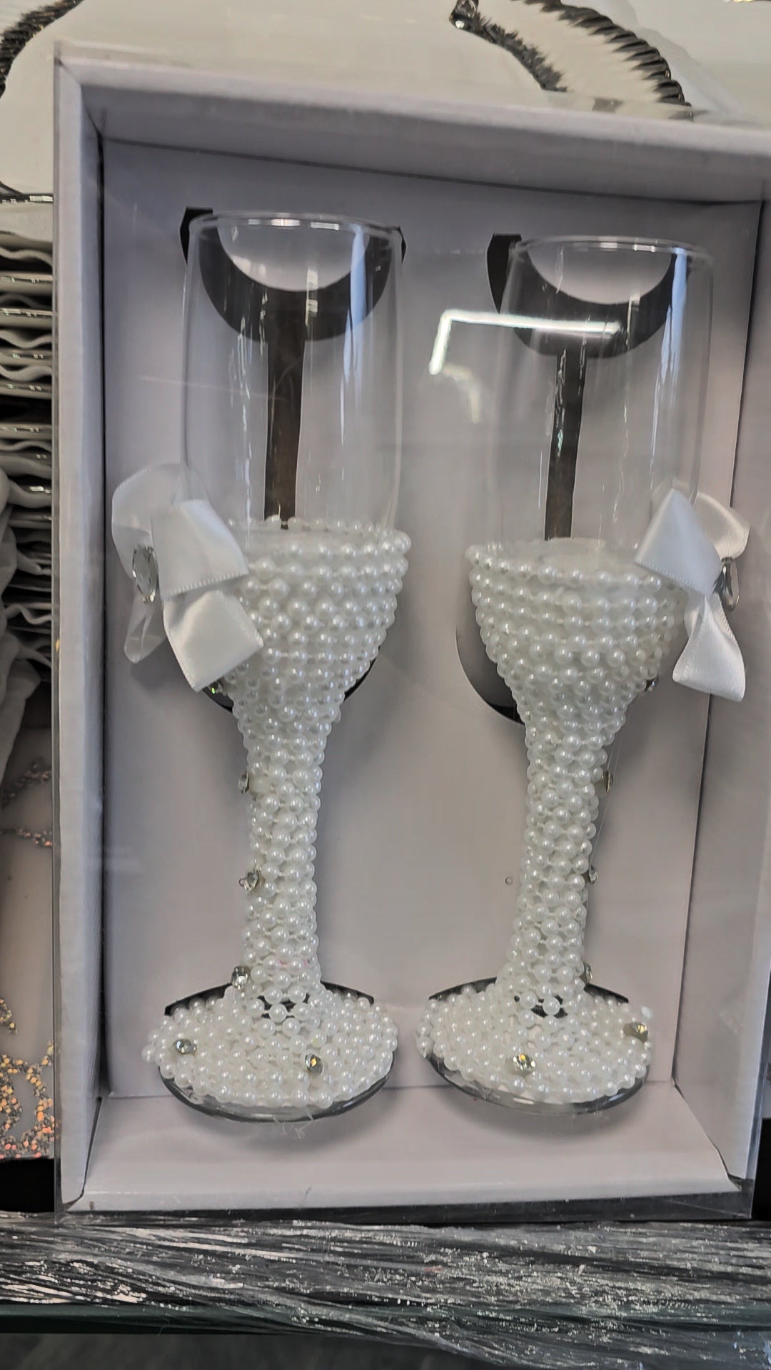 Beaded wine glass