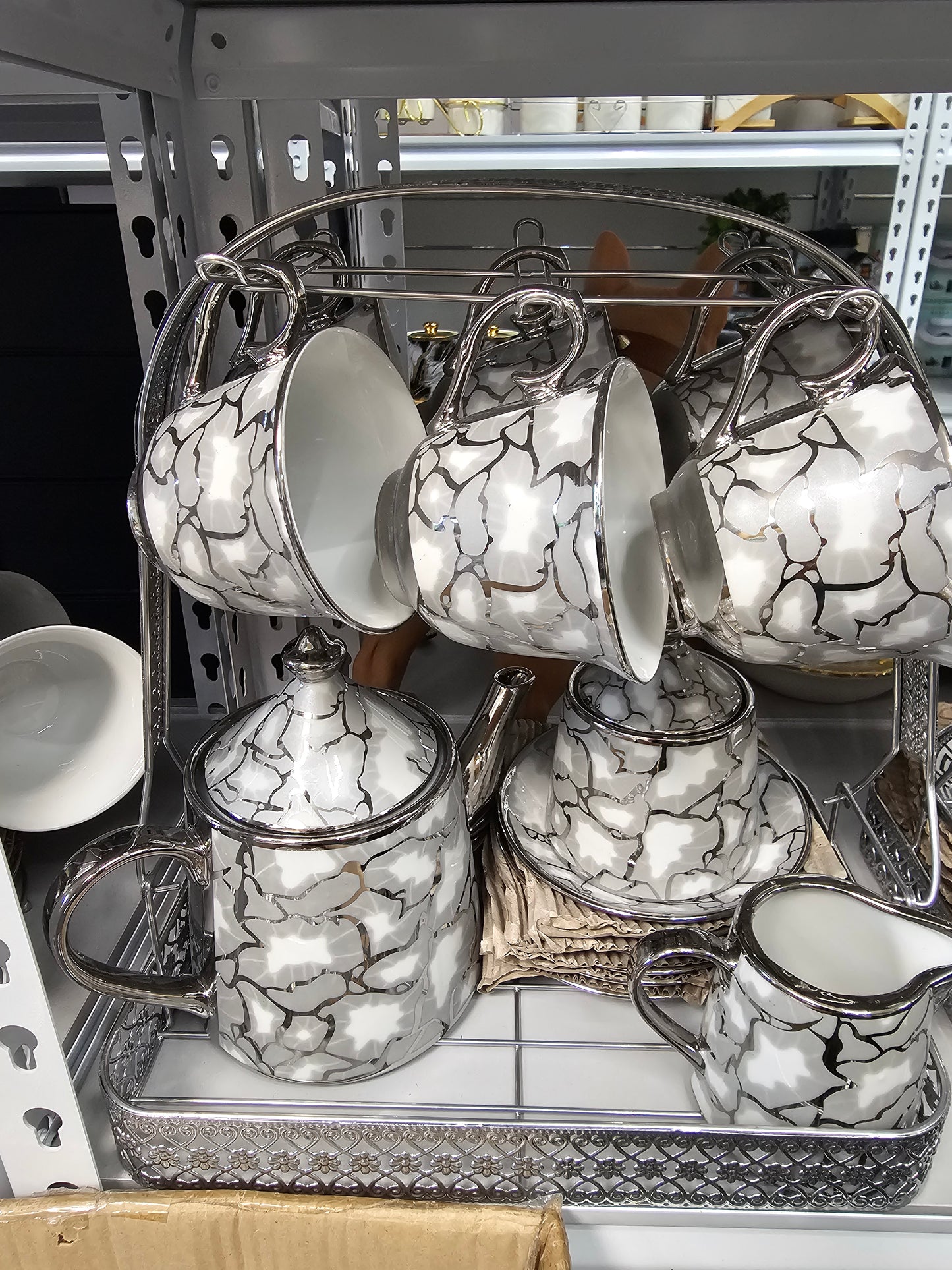 Silver pattern tea and coffee set