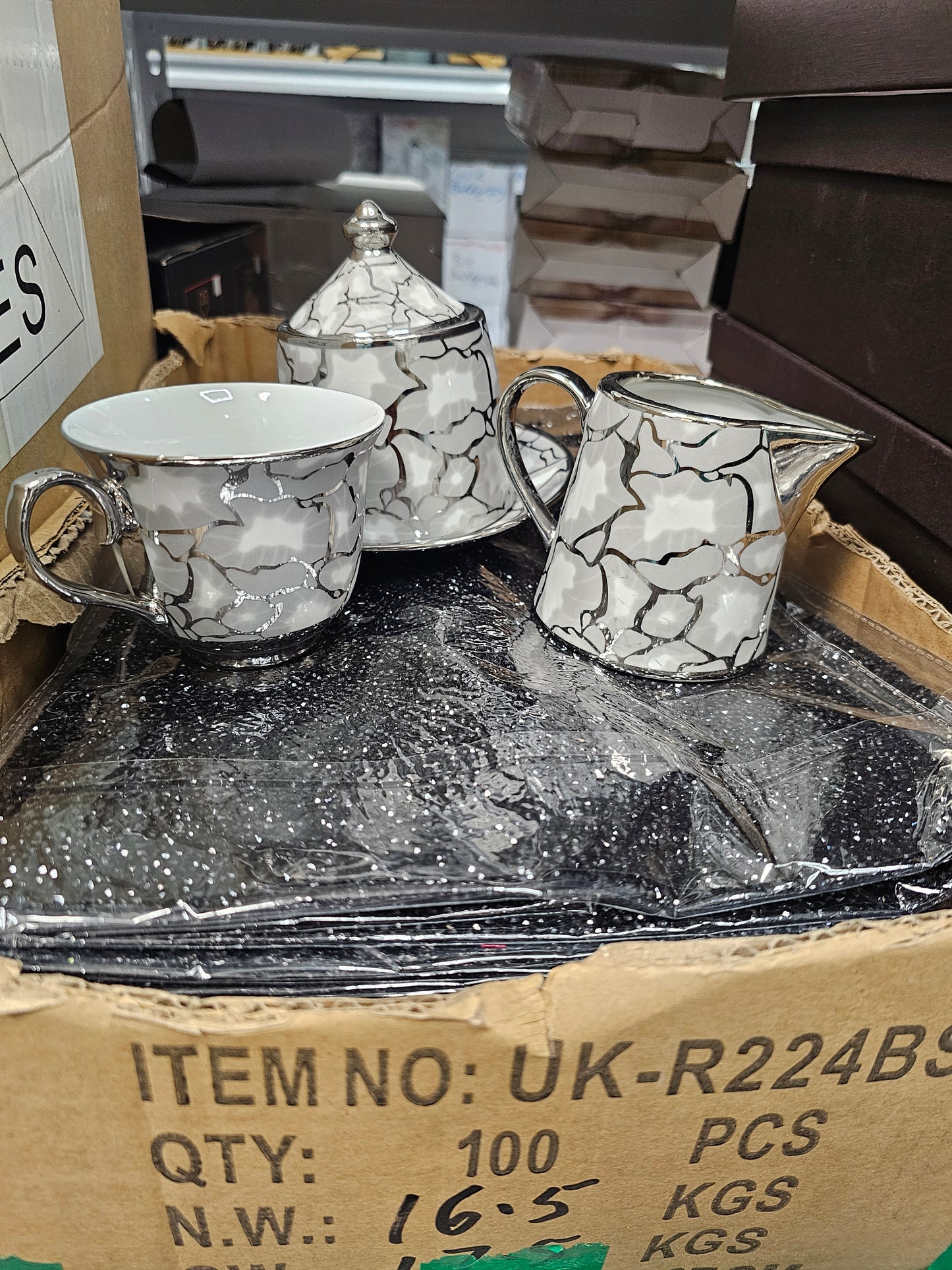 Silver pattern tea and coffee set
