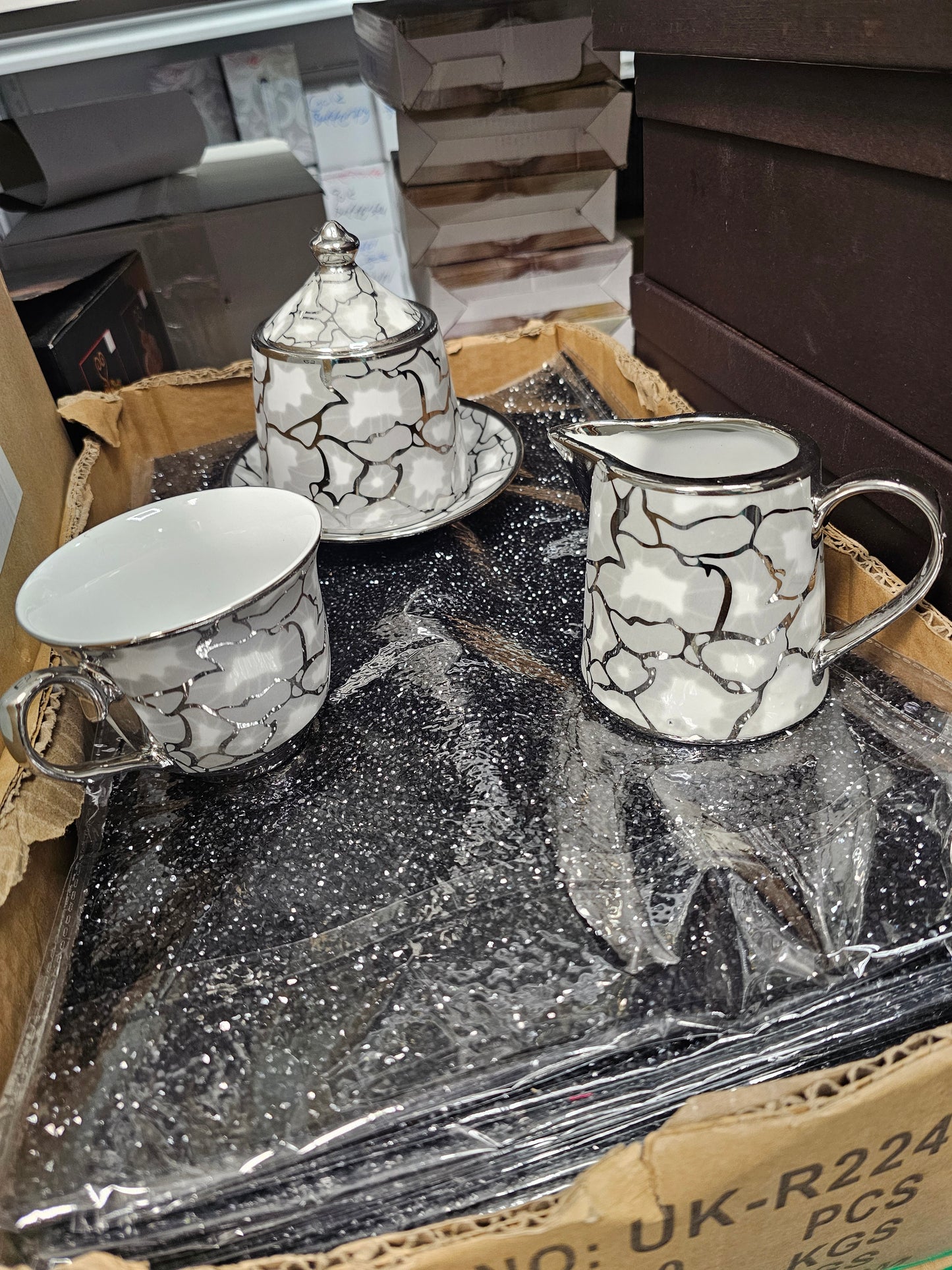 Silver pattern tea and coffee set