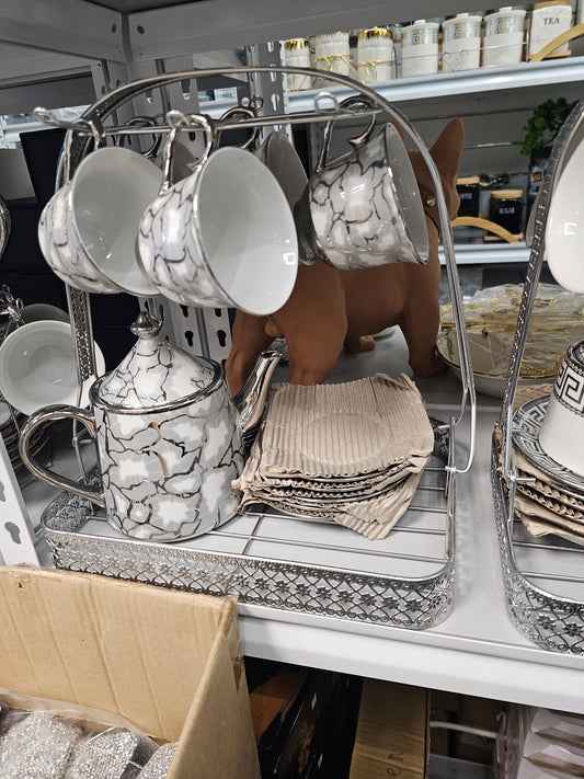 Silver pattern tea and coffee set