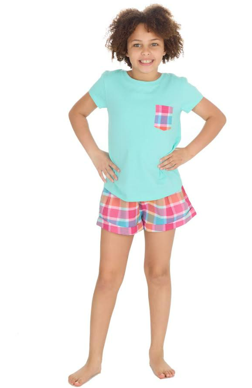 Forever Dreaming Girls Short Sleeved Mint Short Pyjamas