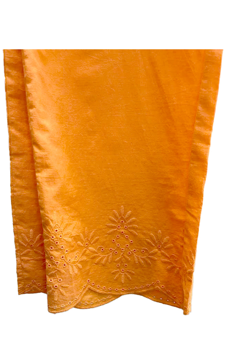 Ladies Orange Broderie Anglaise set