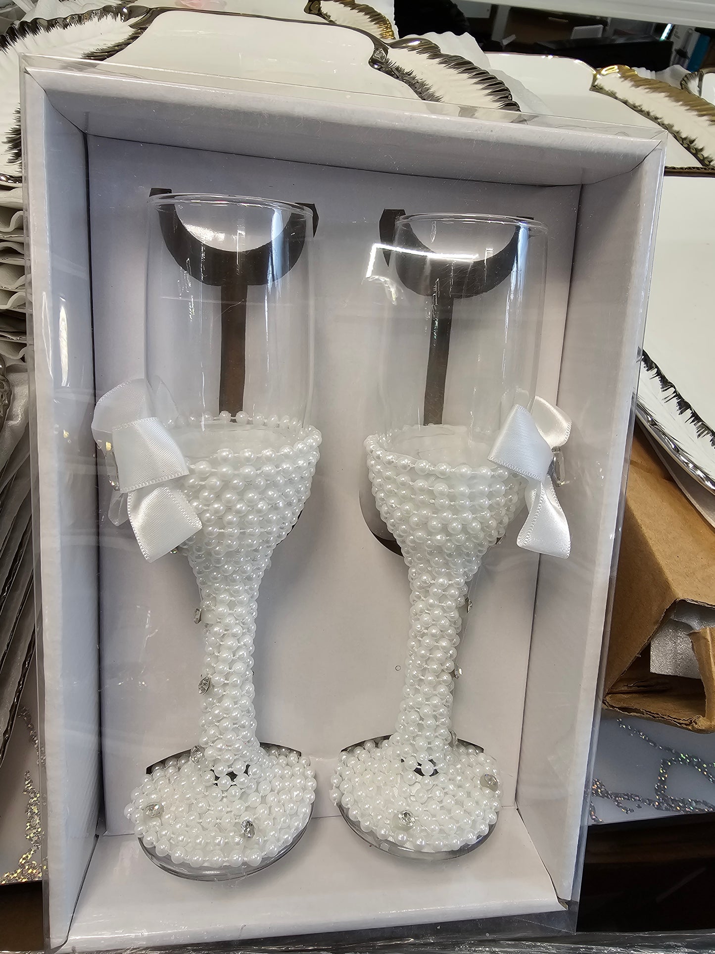 Beaded wine glass
